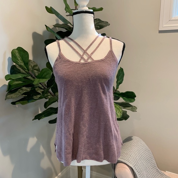 AMERICAN EAGLE purple sweater tank - Picture 1 of 3